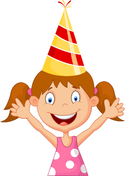 girl with party hat
