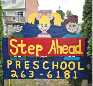 Step Ahead Preschool sign